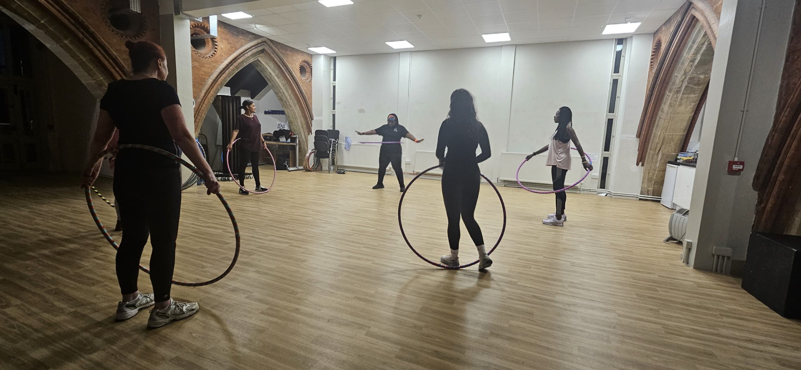 Hoop fitness class with Hoop with Missy
