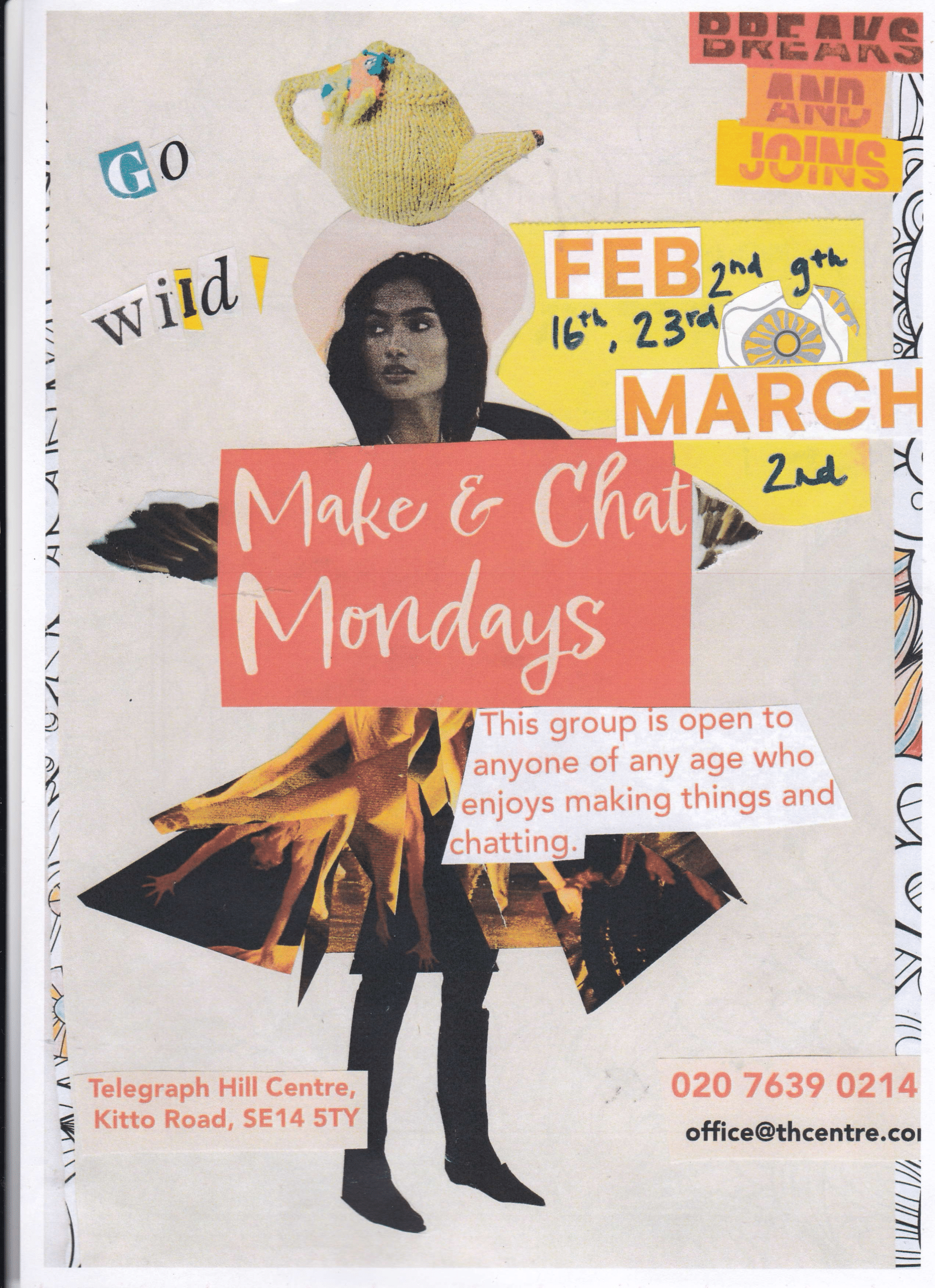 Breaks and Joins – Make & Chat Mondays